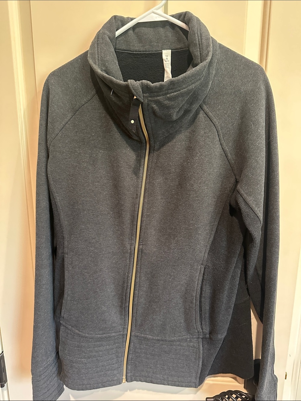 lululemon athletica Charcoal Gray Zip-Up Funnel Neck Jacket